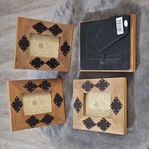 ~SOLD~✨️NEW~Set of 4 Unique Picture Frames 2-1/2" x 3-1/2" Photo Size